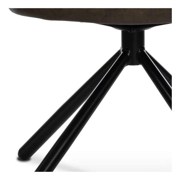 Jedálenská stolička Herbia-397-BR3 (tmavohnedá + čierna)