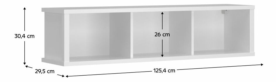 Raft de perete ERODON (alb)