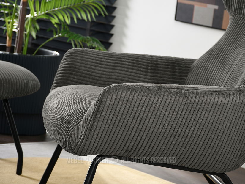 Kreslo Condor (grafit + čierna)