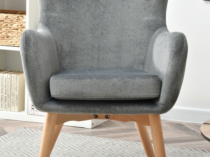 Kreslo Leto (sivá + buk)