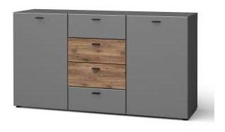 Comodă Marline (grafit + Stejar închis)