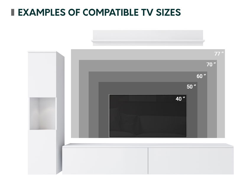 Set za dnevni boravak Nova BR (hrast wotan + bijeli sjaj) (bijela LED rasvjeta)