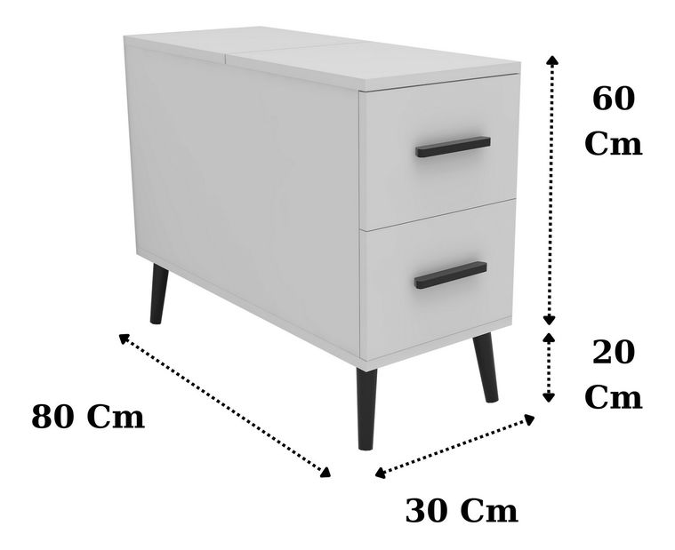 Príručný stolík Iceland (biela)