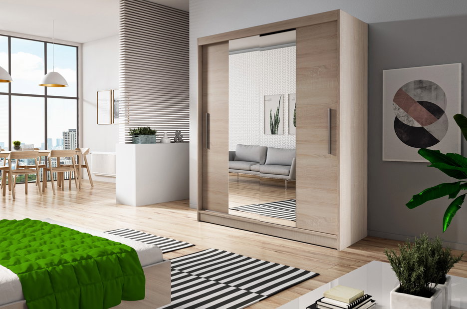 Ormar za garderobu Viola 01 (hrast sonoma + hrast sonoma)