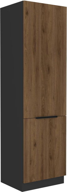 Dulap pentru alimente Manana 60 DK 210 2F (Cadru: negru mat + front: nuc okapi)