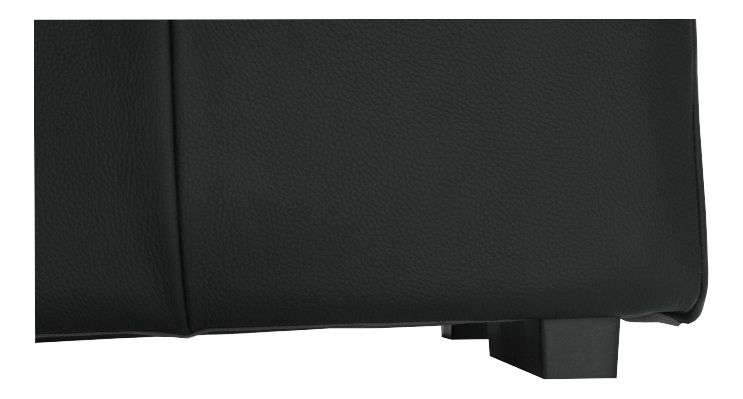 Kožená rohová sedačka U Thaldia (čierna) (L)