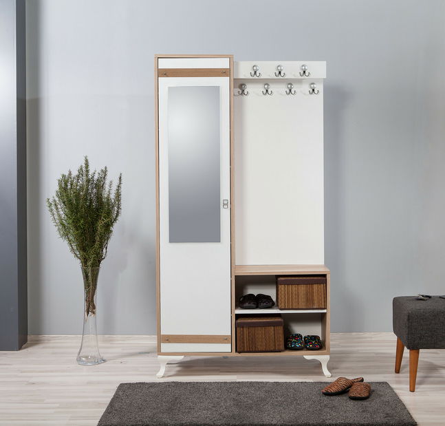 Mobilier hol Iris 200 (stejar sonoma) (cu oglindă)