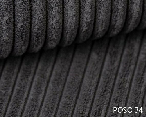 Colțar Denia U (gri negru)