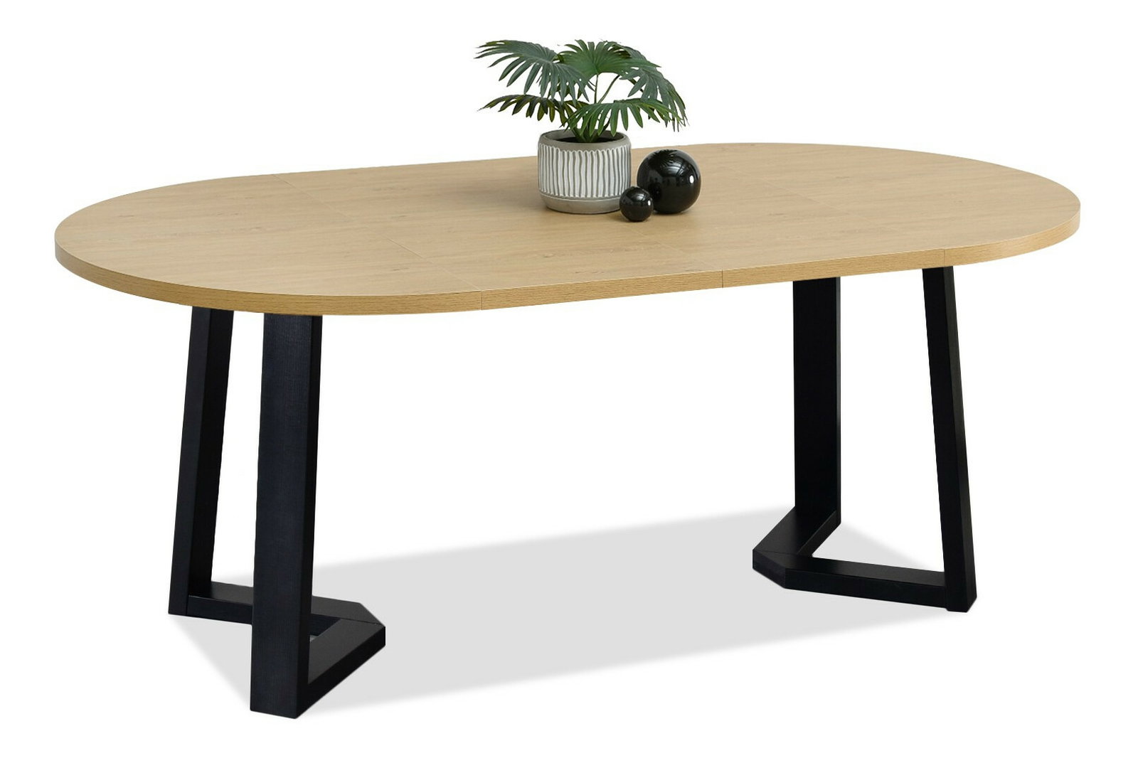 Étkezőasztal Aceptar (tölgy + fekete)