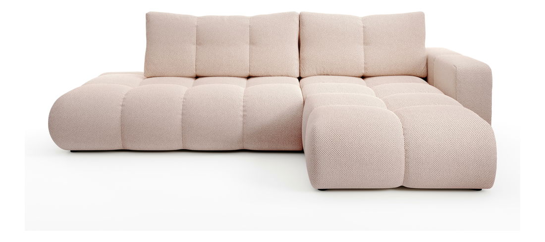 Rohová sedacia súprava Sopran (pudrová) (P)