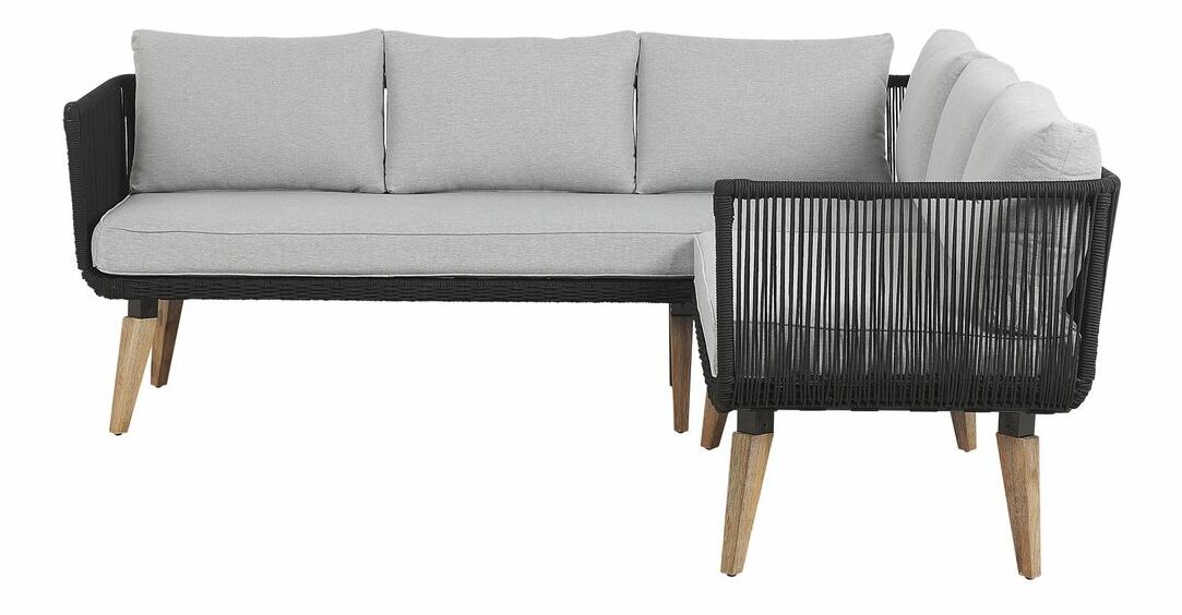 Zahradná sedacia súprava ALCO (drevo) (sivá) (pre 5 osôb)