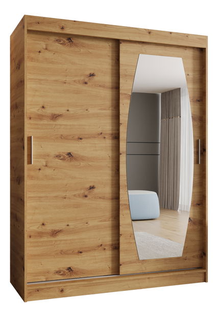 Dulap de haine 150 cm Rosaria (Stejar artisan)