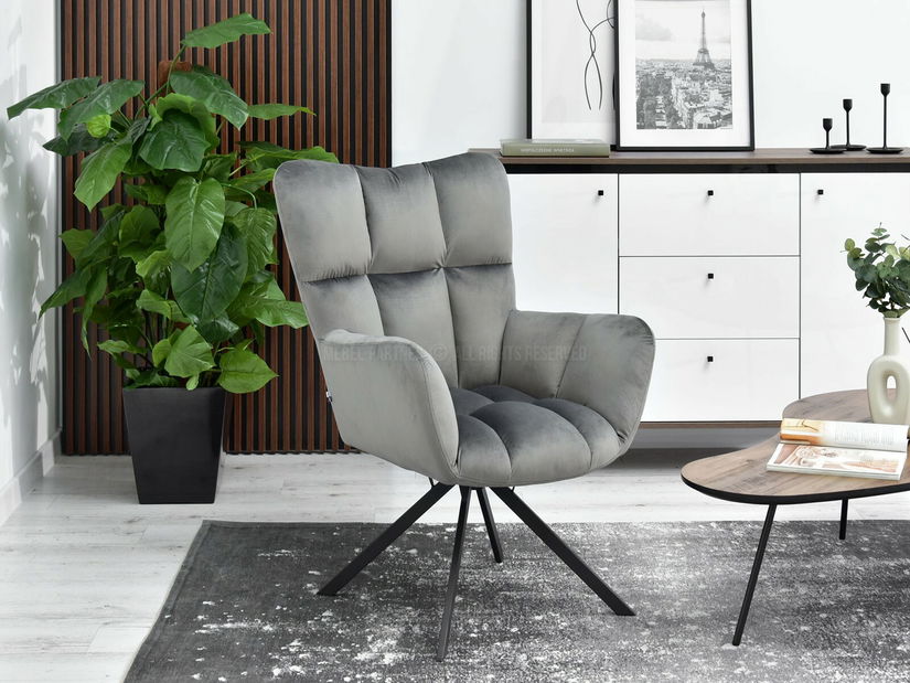 Fotoliu Kikino X (tmavogri + negru)