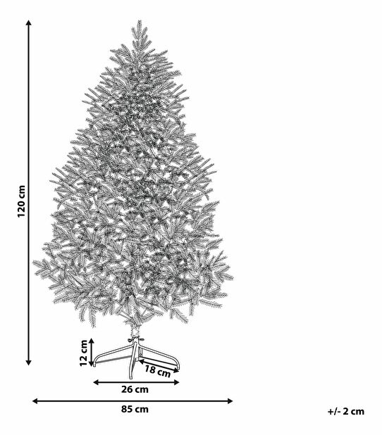 Umelý vianočný stromček 120 cm HALAX (zelená)