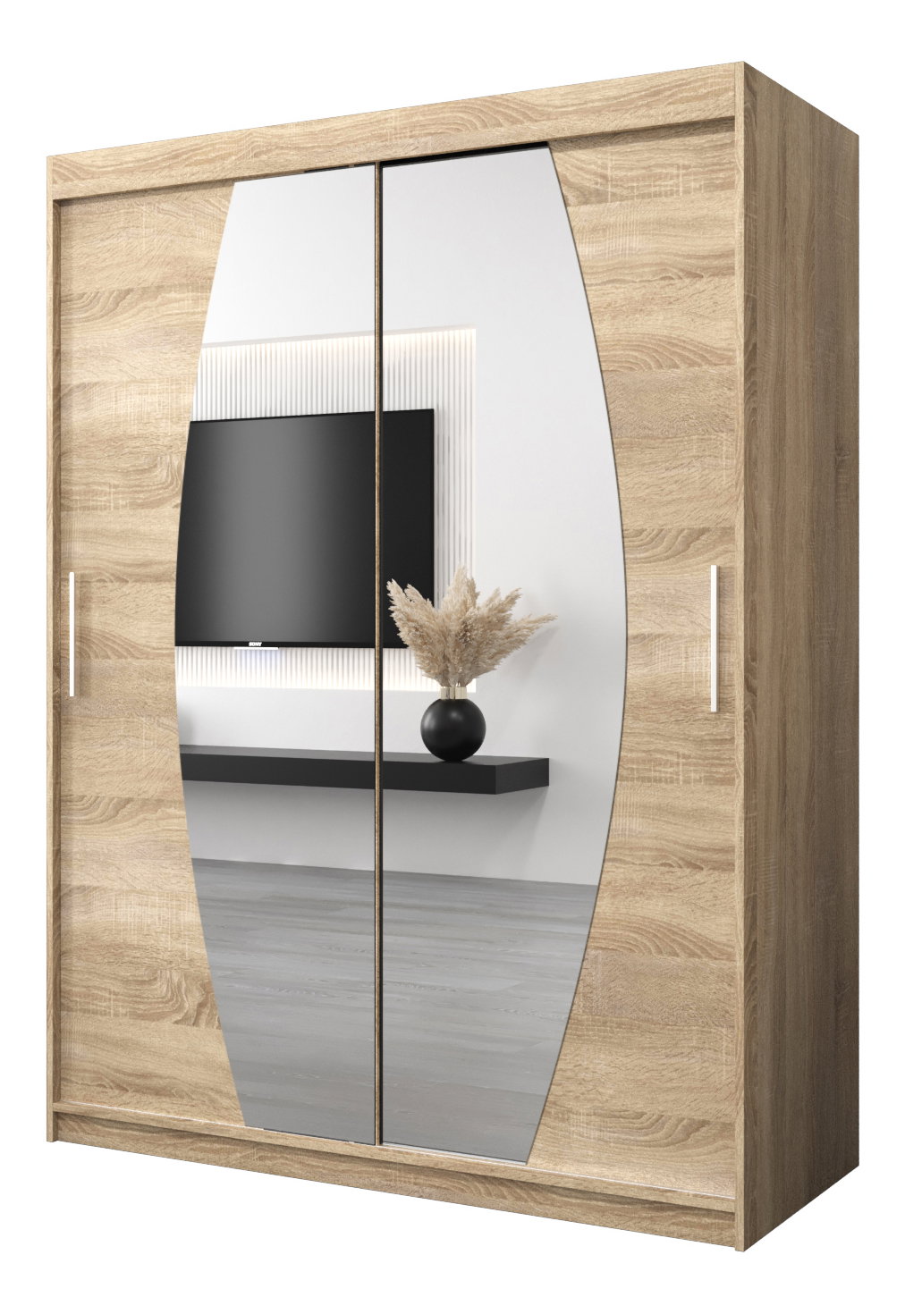 Ruhásszekrény 150 cm Eclipse (sonoma tölgy + sonoma tölgy)