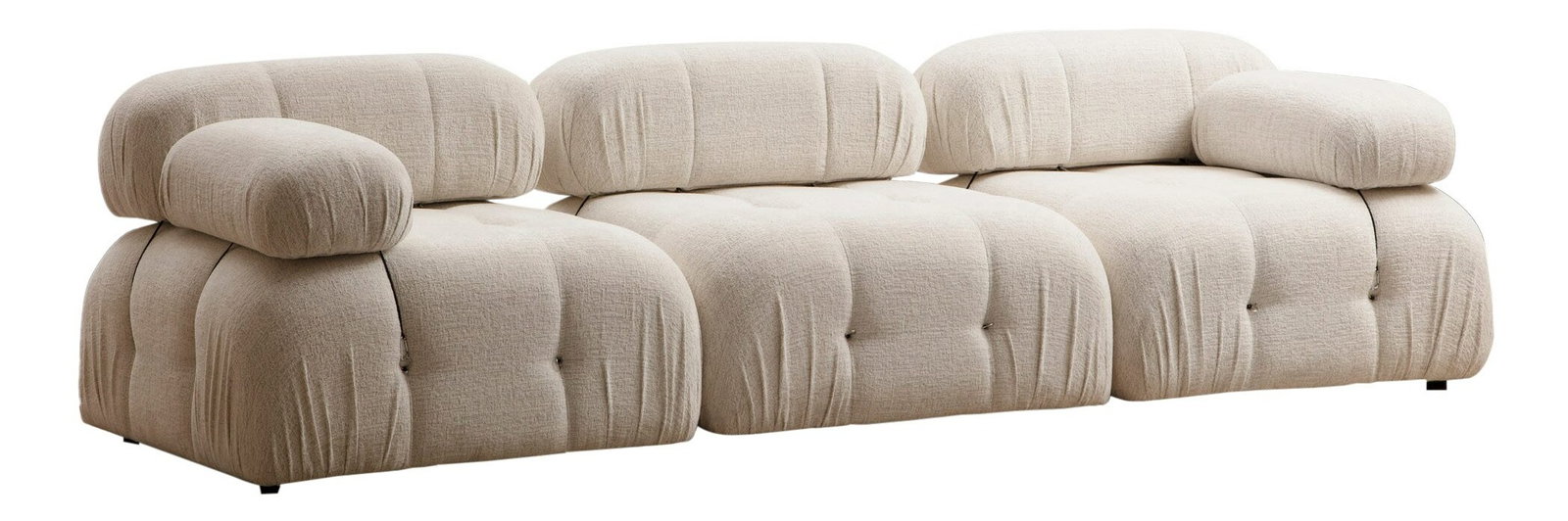 Canapea Canapea trei locuri Bubel (crem)