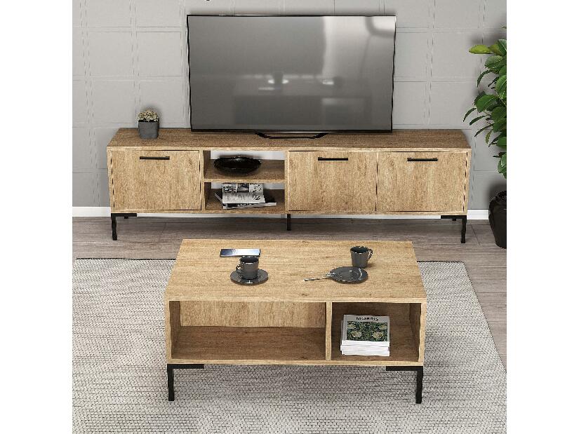 Set mobilier pentru living Povipi 2 (stejar) 