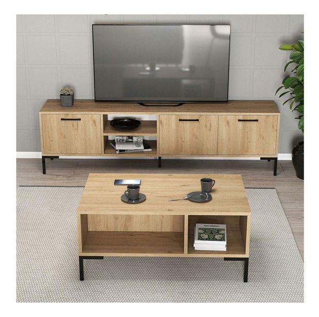 Súprava nábytku do obývačky Povipi 2 (dub) 