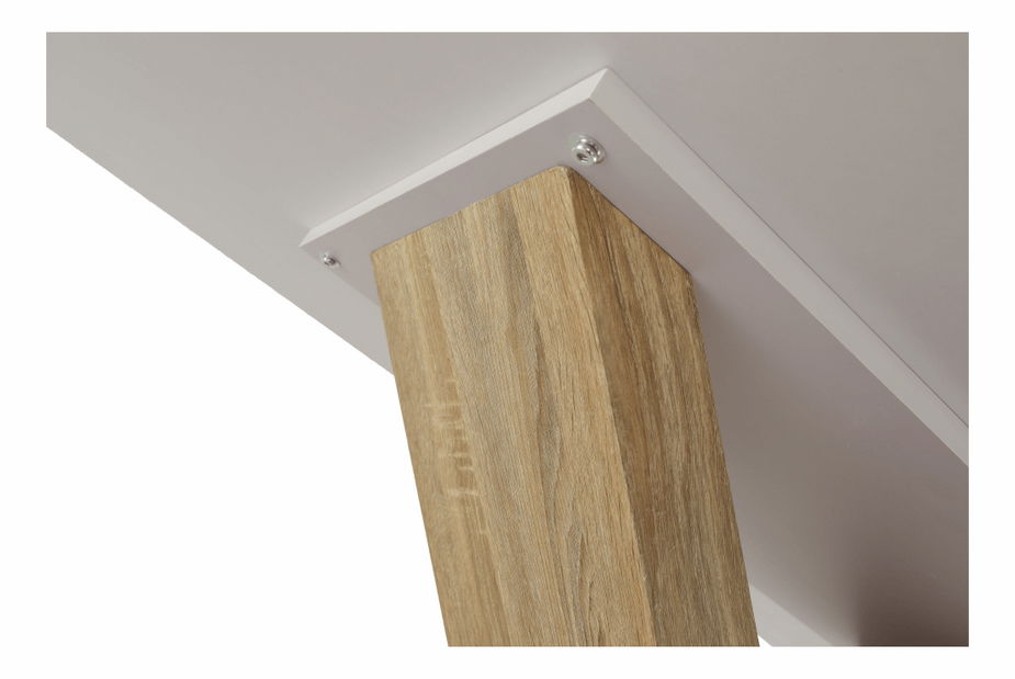 Jedálenský stôl 160 cm Farni (biela + dub sonoma) *výpredaj