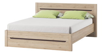 Bračni krevet 160 cm Dessum 53 (hrast sanremo + smeđa)