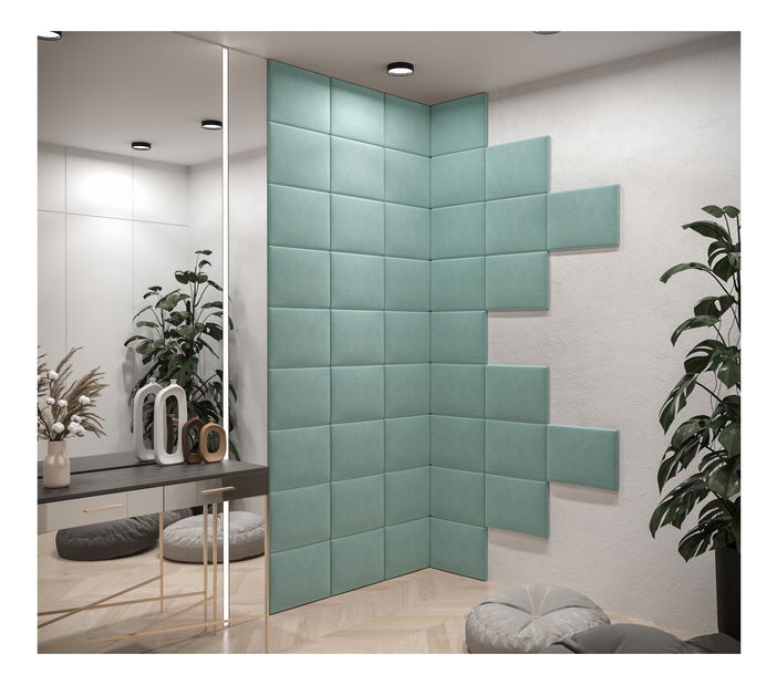 Čalúnený panel Cubic 40x30 cm (mätová)