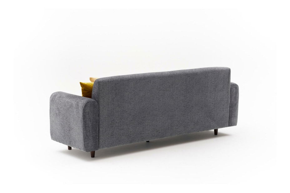 Canapea trei locuri Noyalepo C (gri + Nuc)