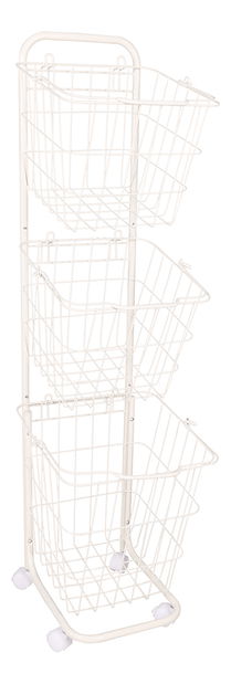 Regál s košíkmi Liffa (biela)
