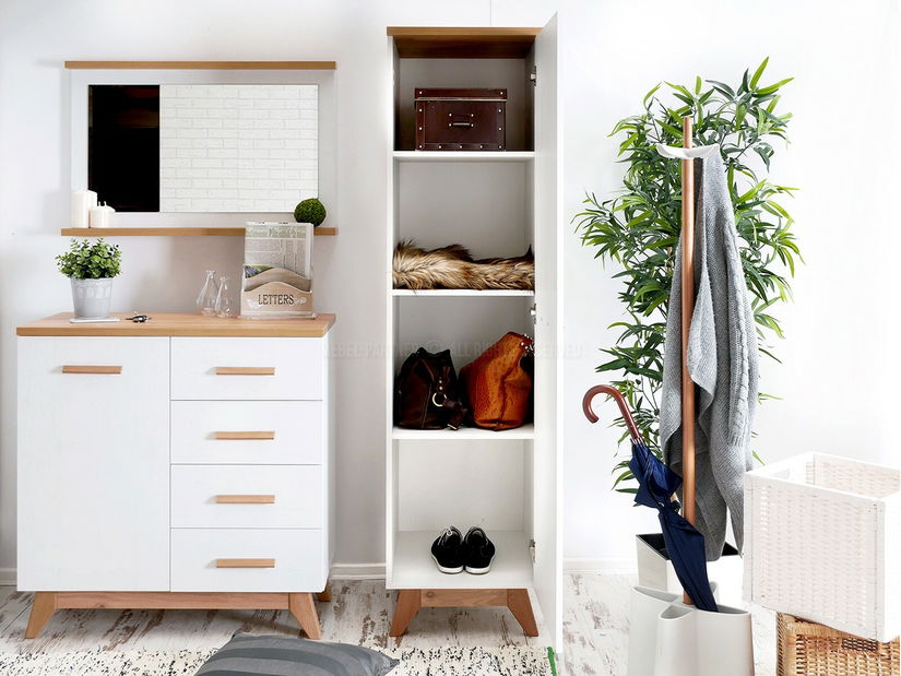 Mobilier cameră studenți Bajas 01 (alb + stejar)