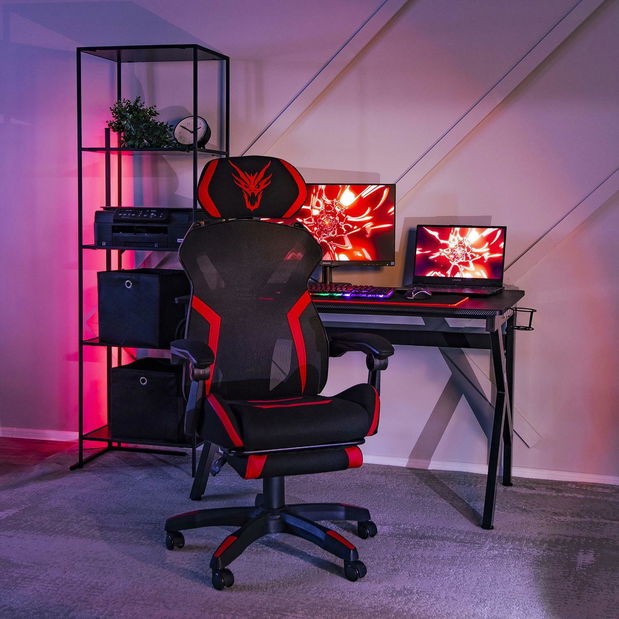 Gaming fotelja Mananera (crna + crvena) 