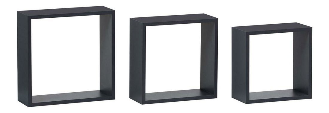 Set 3 rafturi de perete Parto (gri mat)