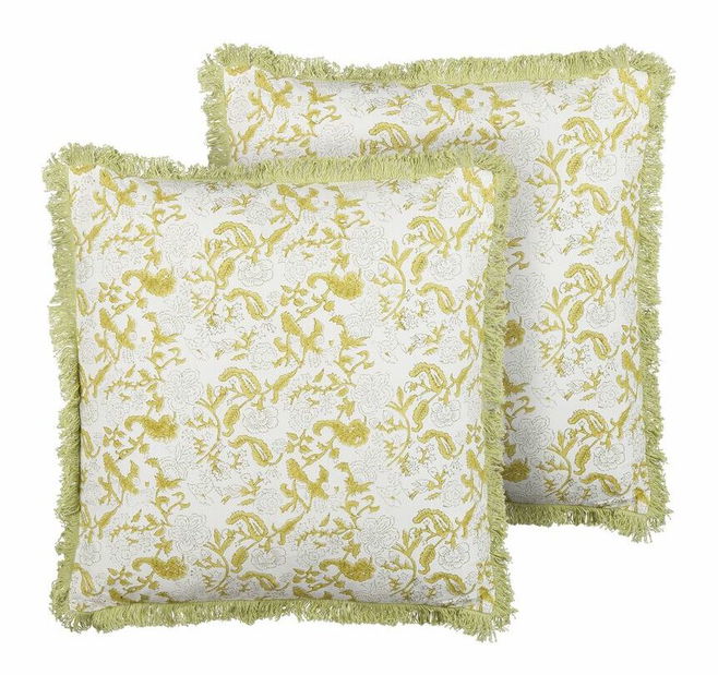 Set 2 buc perne decorative 45 x 45 cm Filix (verde)