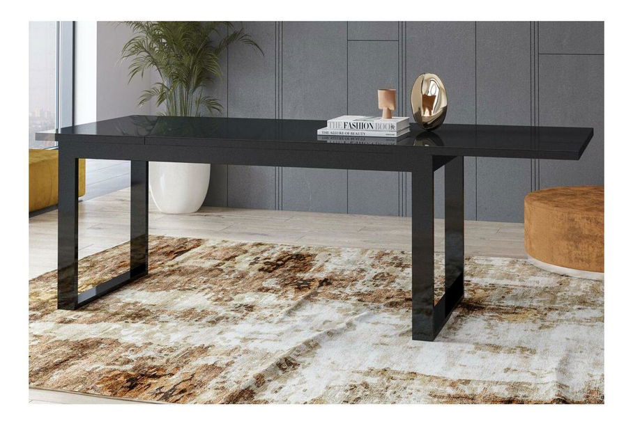 Blagovaonski stol- Henry Typ 92 (za 6 do 8 osoba) (crna + crni visoki sjaj)