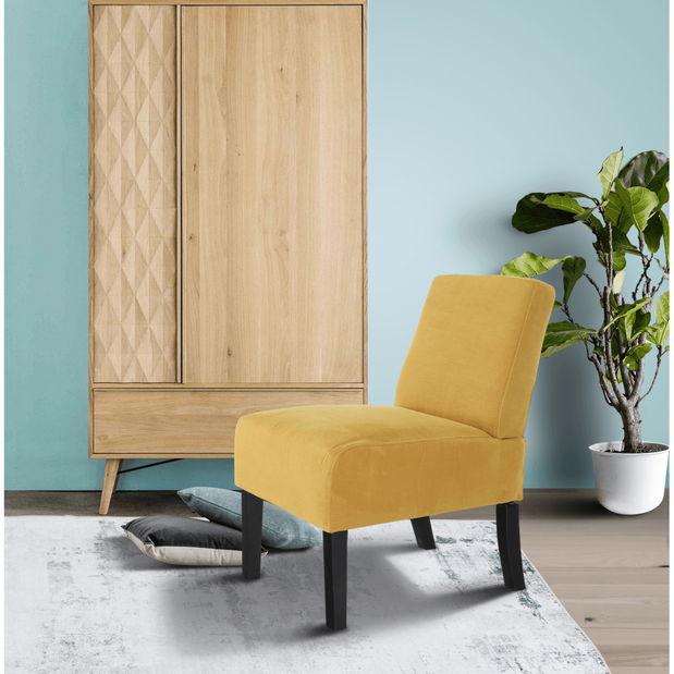 Fotoliu Henriot (muștar + negru) *vânzare stoc