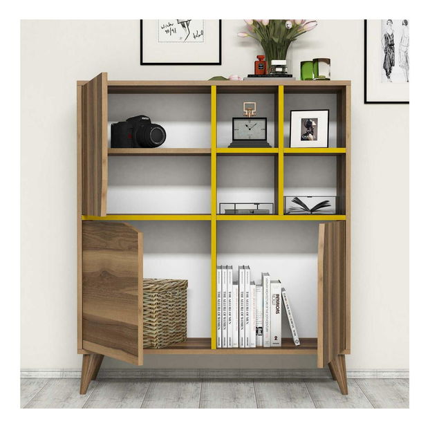 Szekrény Phoebe (dió + sárga)