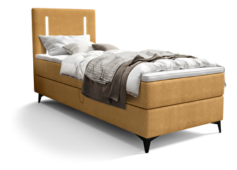 Egyszemélyes ágy 80 cm Ortega Bonell (mustár) (ágyráccsal és tárolóhely nélkül) (LED világítás)