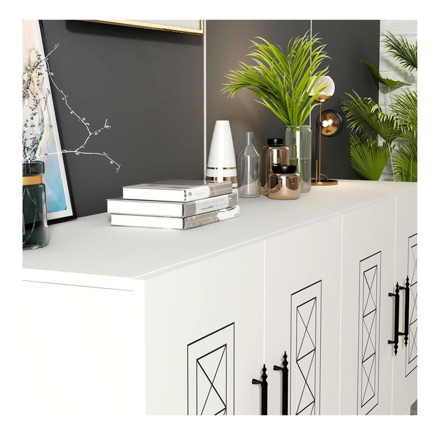 Konzolový stolík Lademe 1 (biela) 