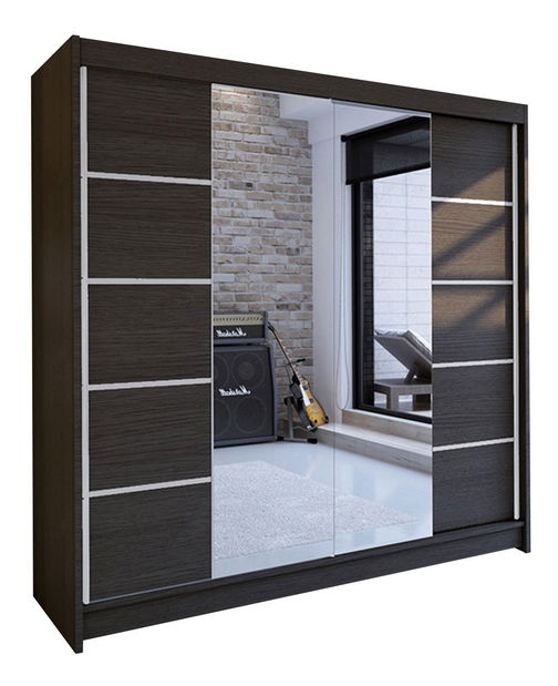 Gardróbszekrény Ramon V (fehér + fekete)