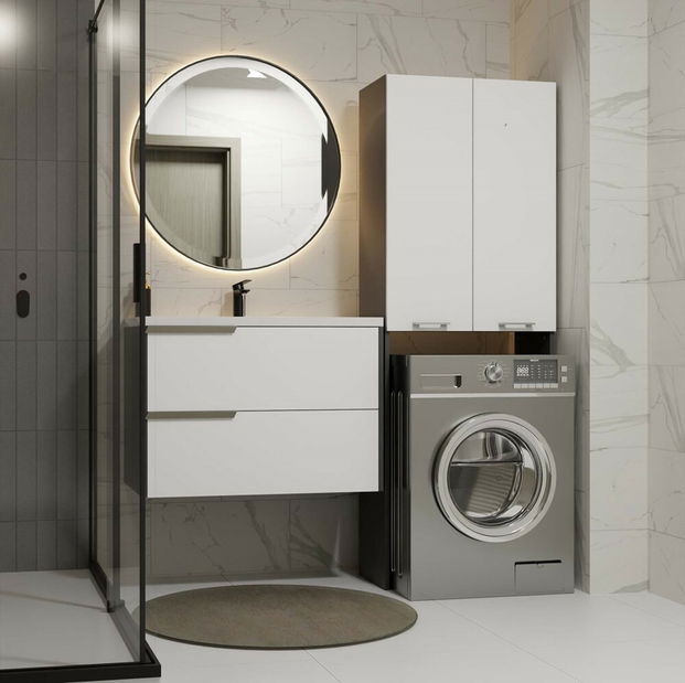 Dulap deasupra mașinii de spălat Perdieron 2 (antracit + alb)