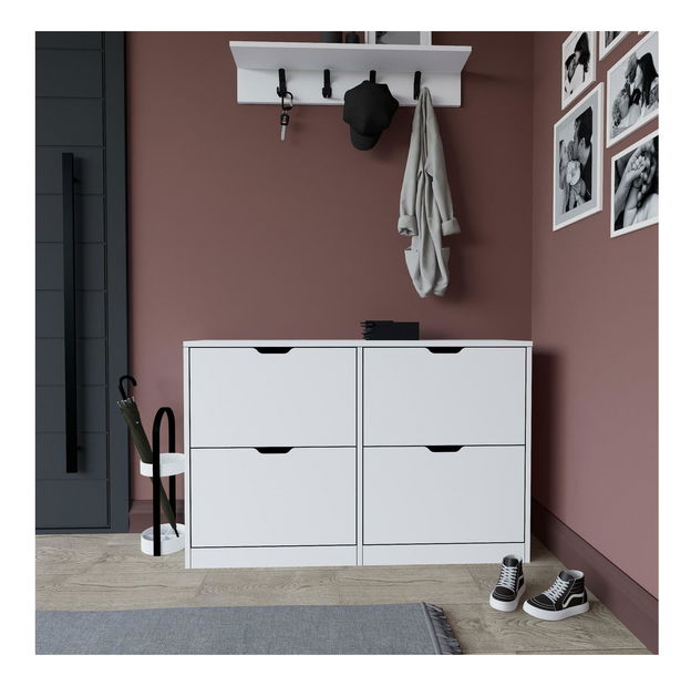 Botník (skrinka na topánky) Durun (biela matná)