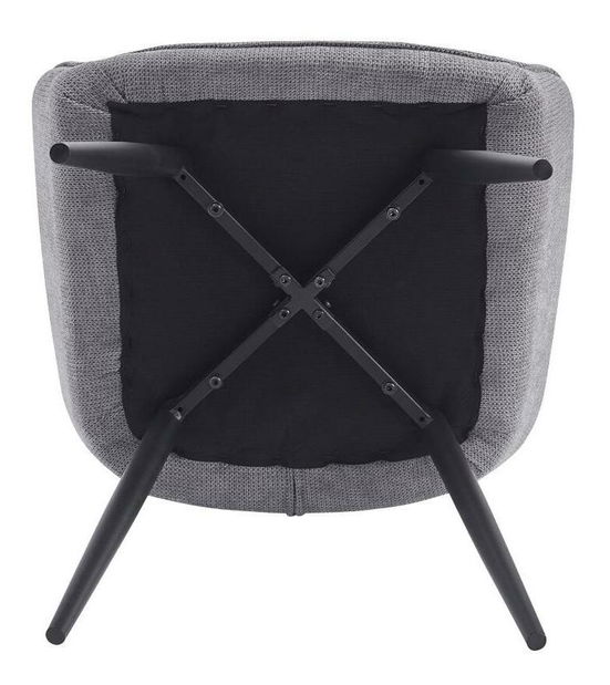 Dizajnerska fotelja Morkenus (siva + crna) 