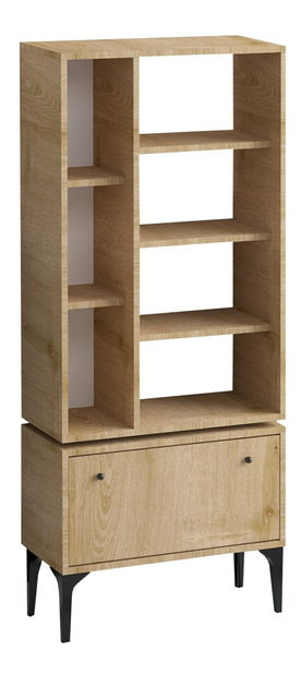 Regál Aliex 3 (tölgy + fekete)