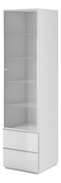 Viseća vitrina Henry Typ 05 (bijela + bijeli visoki sjaj) 