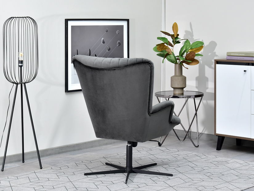 Relaxačné kreslo Elesenta (grafit + čierna)