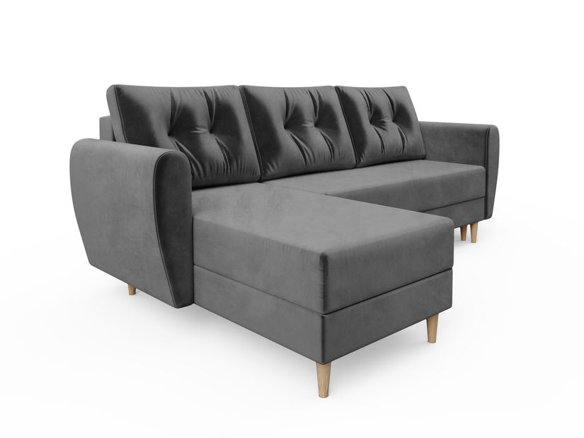 Sarokkanapé Paladio (sötétszürke) (B)