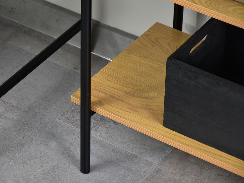 Regál Almasa A4 (dub + čierna)