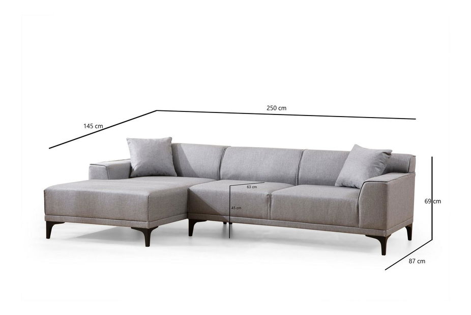 Colțar Petrafonzo (S) (gri deschis + negru)