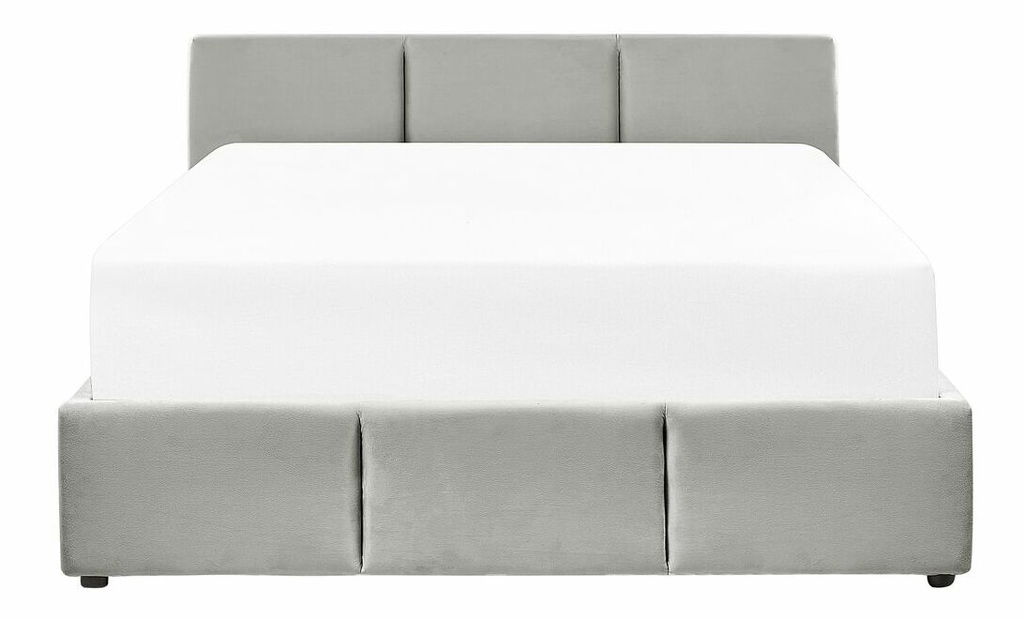 Manželská posteľ 160 cm Belize (svetlosivá) (s roštom) (s úl. priestorom)