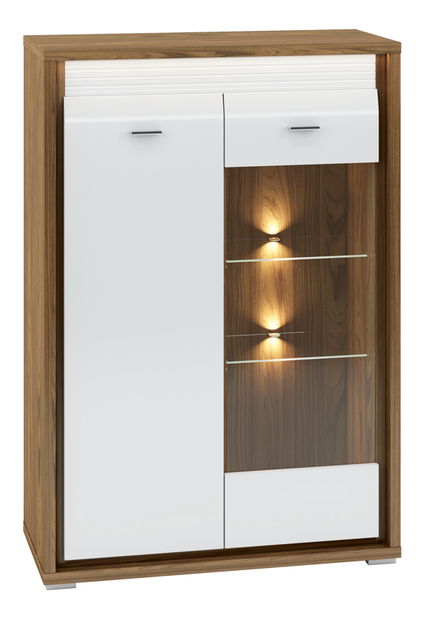 Vitrína Sekura 06 (lesk biely)