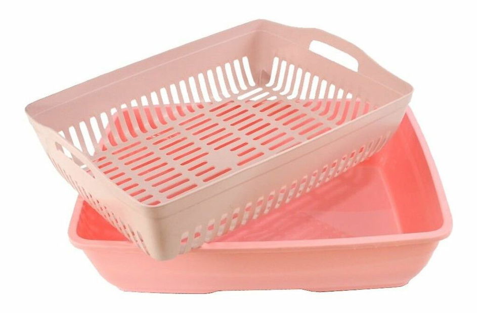 Mačací záchod Catty (ružová + biela)