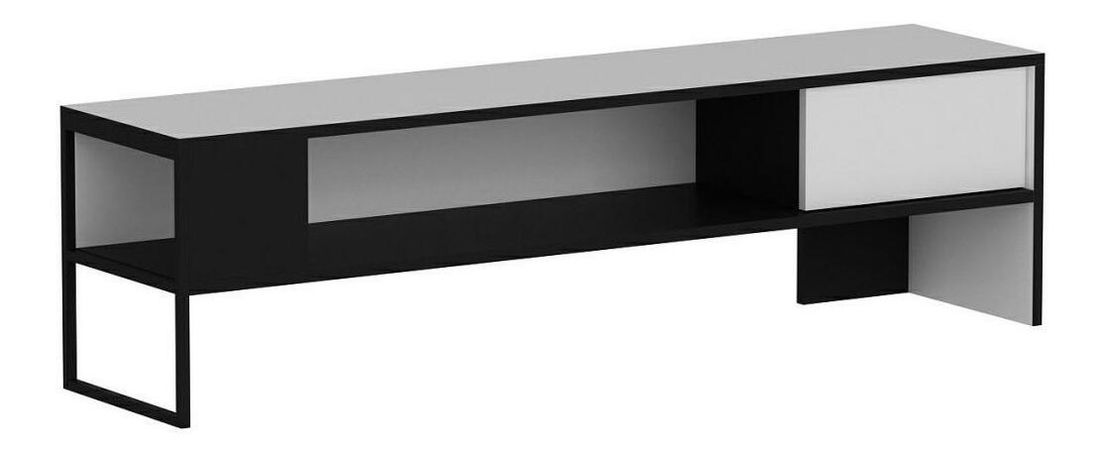 TV stolík/skrinka Bumemu 2 (biela + čierna) 